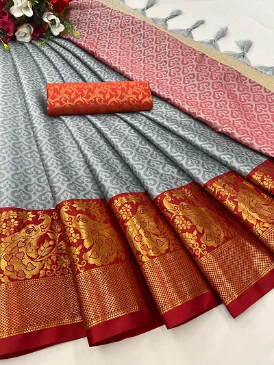 Silk Woven Design Saree with Blouse piece