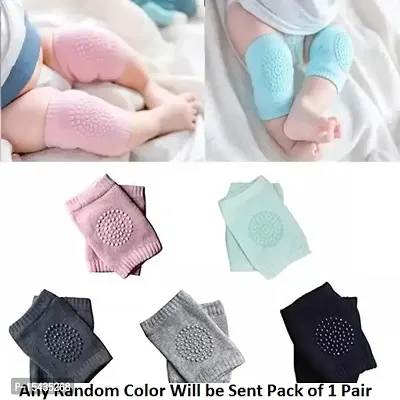 1 Pair Baby Safety Protector Knee  Elbow Pads for Anti-Slip Crawling Experience Made with Soft Cotton Elastic and Stretchable-thumb2