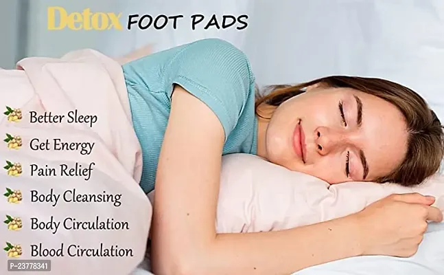 Ginger Foot Pads for Better Sleep and Anti-Stress Relief, Pure Natural Bamboo Vinegar and Ginger Powder Premium Ingredients Combination for Foot and Body.(10 Pads)-thumb3