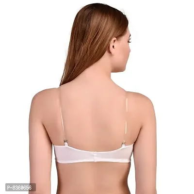 ASHA @ STORE Women's Cotton Spandex Non Padded Non-Wired Strapless Tube Bra Combo Pack of 2 (White  Skin, 34)-thumb4