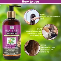 Combo Of Tea Tree Shampoo 300 ML And Moroccan Argan Hair Oil 200 ML For Anti Hair Fall For Damaged and Weak Hair Care-thumb2