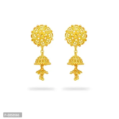 Stylish Fancy Brass And Copper Stud Jumkha Traditional Earrings For Women