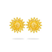 Stylish Fancy Brass And Copper Stud Jumkha Traditional Earrings For Women-thumb1