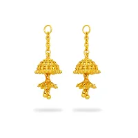 Stylish Fancy Brass And Copper Stud Jumkha Traditional Earrings For Women-thumb2