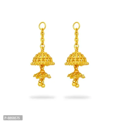 Stylish Fancy Brass And Copper Stud Jumkha Traditional Earrings For Women-thumb3