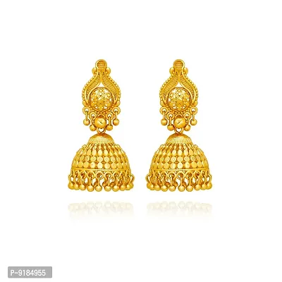 Latest Brass and Copper Golden Jhumka Earrings