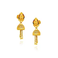 Latest Brass and Copper Golden Jhumka Earrings-thumb1