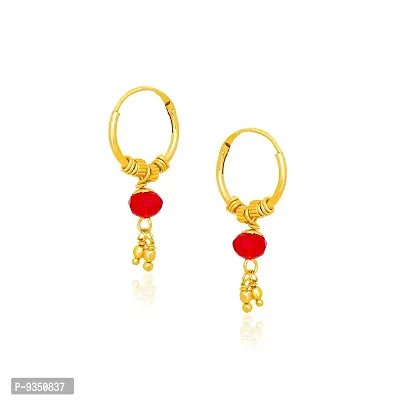 New Designer Collection Red Alloy Earrings For Baby Girls