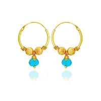 New Designer Collection Blue Alloy Earrings For Baby Girls-thumb1