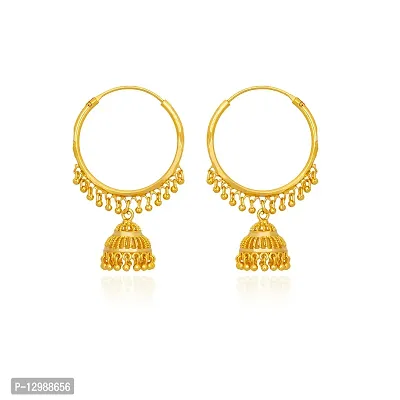 Golden Brass  Earrings For Women