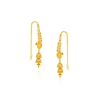 Golden Brass Earrings For Women-thumb1