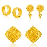 Arch Fashion Premium Trandy Stud Suidhaga Bali Earrings Collection combo of 3 pairs-thumb1