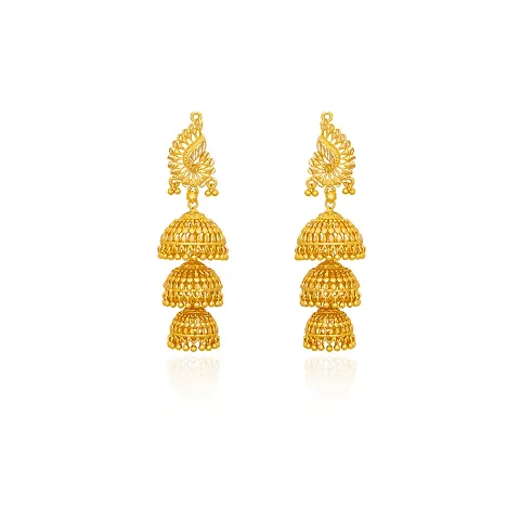 Brass Jhumka Earrings For Women