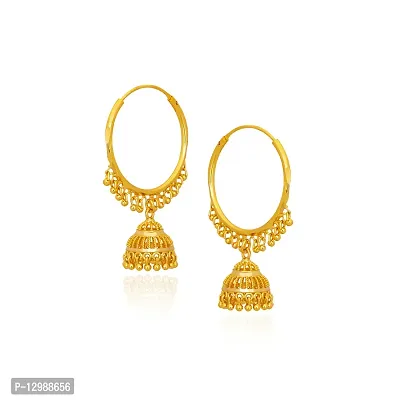 Golden Brass  Earrings For Women-thumb3