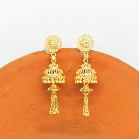 Traditional and micron plated jhumki