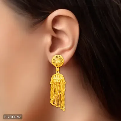 Tradtional Micron Plated Premium Long Wedding Collection Earrings For girls-thumb2