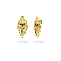 Beautiful Golden Brass Drop Earrings For Women-thumb1