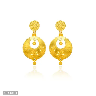 Golden Brass  Chandbalis Earrings For Women-thumb0