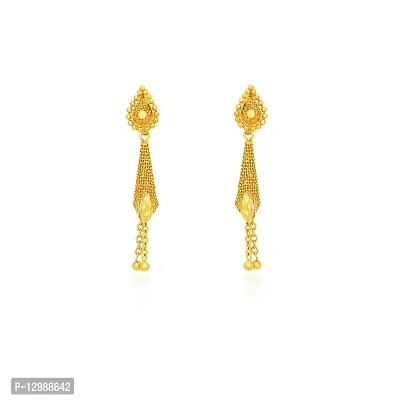 Golden Brass Earrings For Women