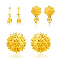 Arch Fashion Premium Trandy Stud Suidhaga Bali Earrings Collection combo of 3 pairs-thumb1