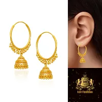 Golden Brass  Earrings For Women-thumb1