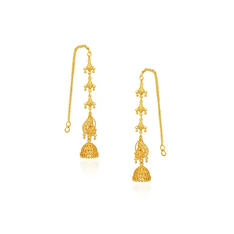 Stylish Brass Golden Hoop Earring For Women