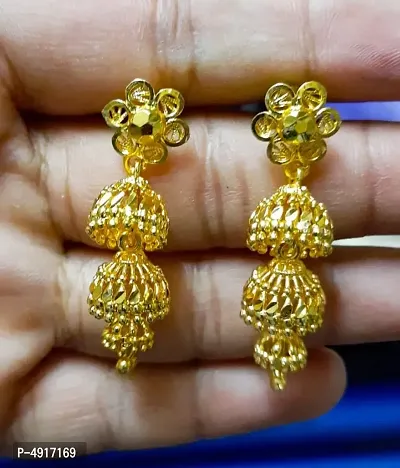 Traditional Brass Earring for Women-thumb0