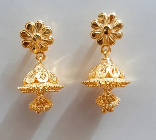 Traditional plated Brass Jhumka Earring for Women