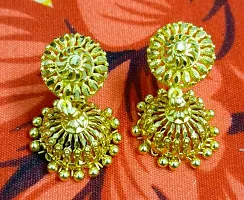 Traditional Gold plated Brass Jhumka Earring for Women-thumb1