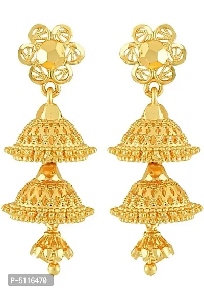 Latest Beautiful Brass Gold Plated Earrings