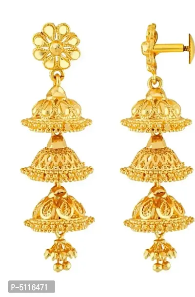 Latest Beautiful Brass Gold Plated Earrings