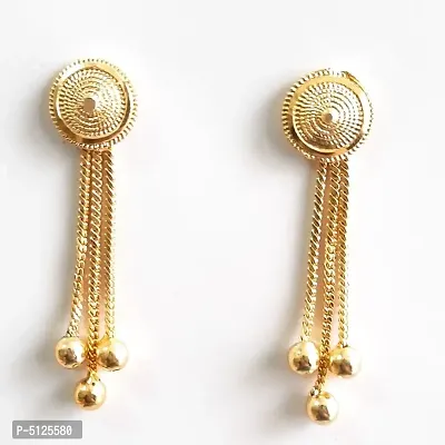 Traditional 1gm gold and micron plated south screw back chained jumkhas