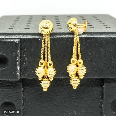 Traditional gold and micron plated south screw Earring for Women-thumb2