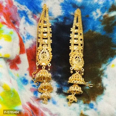 Traditional south screw back gold n micron plated Jhmkha Earring for Women-thumb0