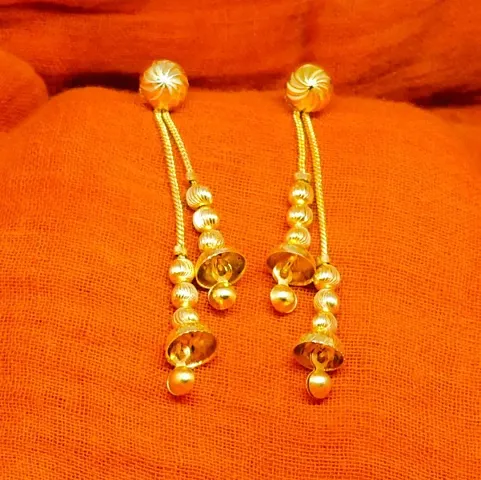 Traditional Brass South Screw Back Earring for Women