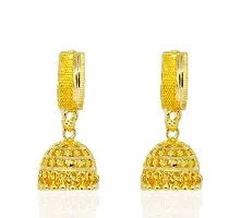 Gold and micron plated V shaped bali jhumki-thumb1