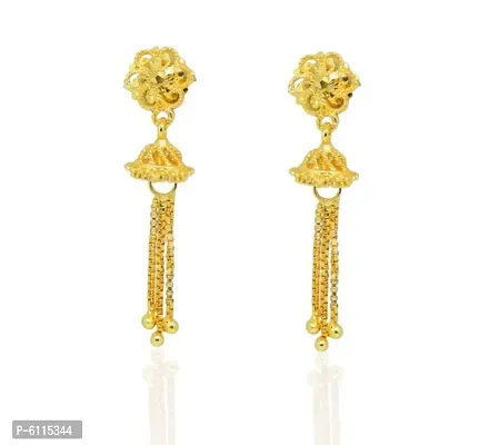 Traditional gold and micron plated small jhumki-thumb2