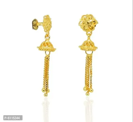 Traditional gold and micron plated small jhumki-thumb3