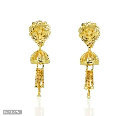 Traditional gold and micron plated small jhumki-thumb2