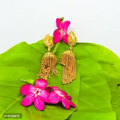 Traditional gold plated jhalar jhumki