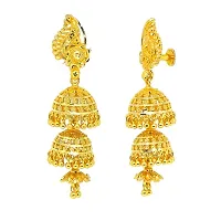 Traditional gold plated jhalar jhumki-thumb1