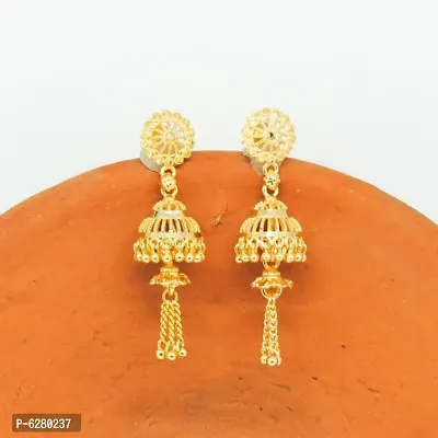 Traditional gold and micron plated jhumki-thumb0