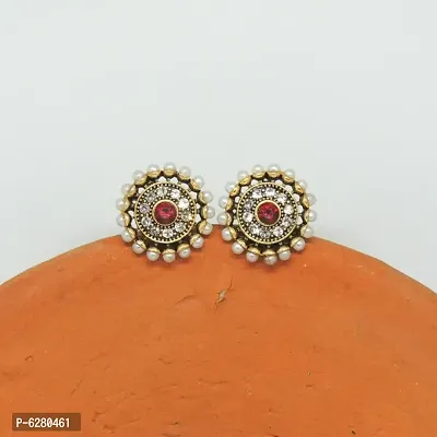 Traditional gold and micron plated Earring