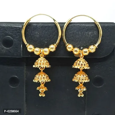 Traditional gold and micron plated jhumki