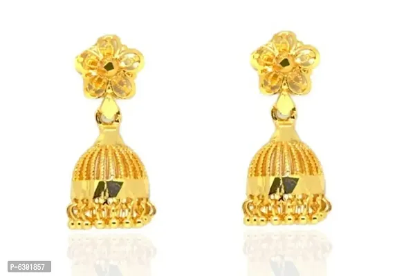 Traditional high quality micron plated jhumki-thumb2