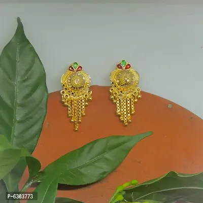 Traditional Brass Gold Plated Earring for Women