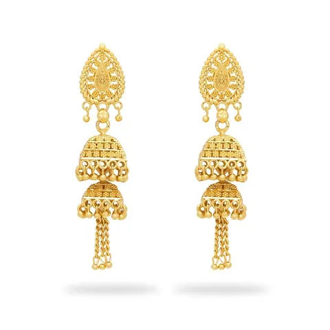 Traditional gold plated earrings