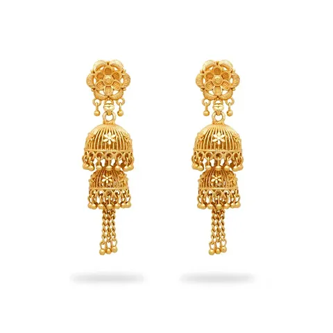 Traditional plated earrings