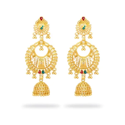 Traditional plated jhumki