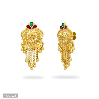 Traditional gold plated earrings-thumb2